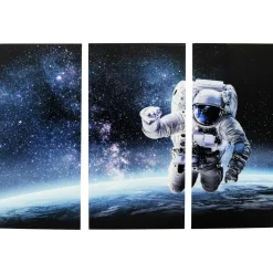 Tableau En Verre Triptychon Man In Space 240X160Cm