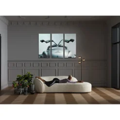 Tableau En Verre Triptychon Oldtimer Back 240X160C