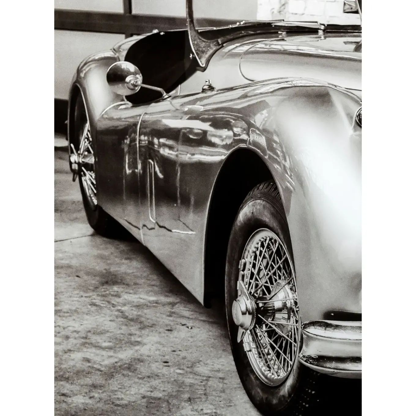 Tableau En Verre Vintage Cabrio 150X100Cm