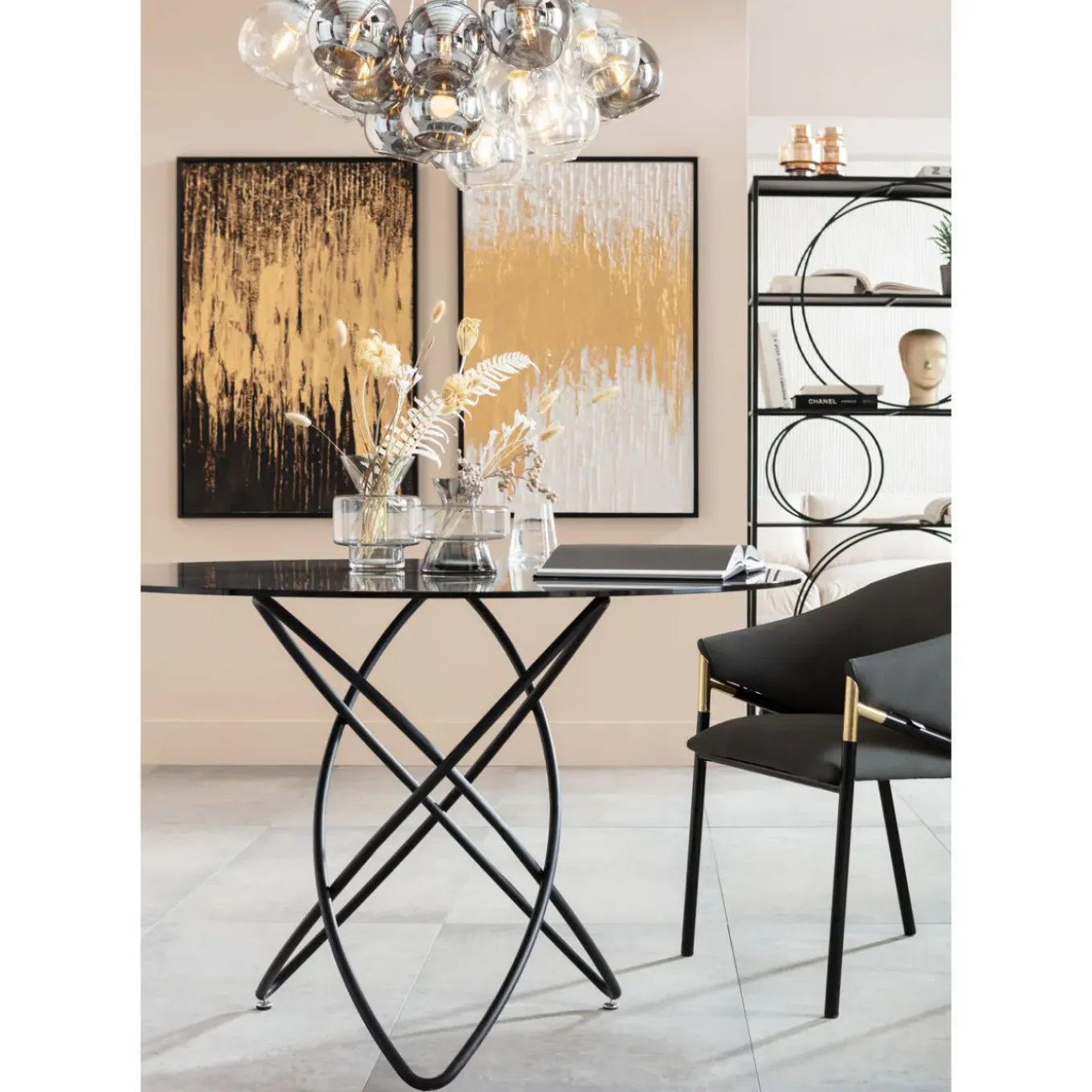 Tableau Encadre Abstract Blanc 80X120Cm