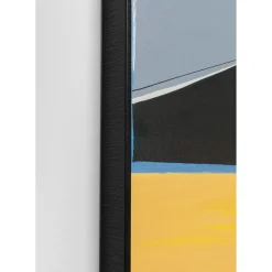 Tableau Encadre Abstract Shapes Orange 73X143Cm