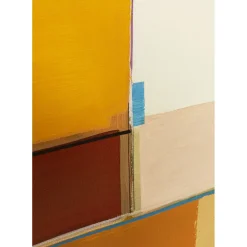 Tableau Encadre Abstract Shapes Jaune 113X113Cm