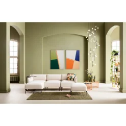 Tableau Encadre Abstract Shapes Khaki 73X103Cm