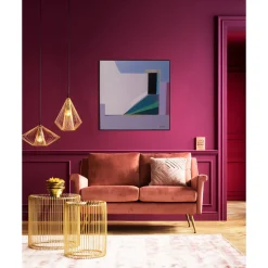 Tableau Encadre Abstract Shapes Violet 113X113Cm
