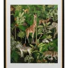 Tableau Encadre Animals In Jungle 80X100Cm