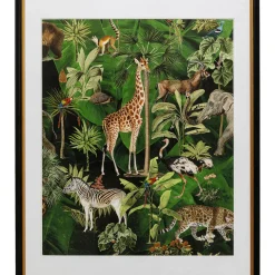 Tableau Encadre Animals In Jungle 80X100Cm