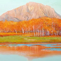 Tableau Encadre Autumnal 120X120Cm
