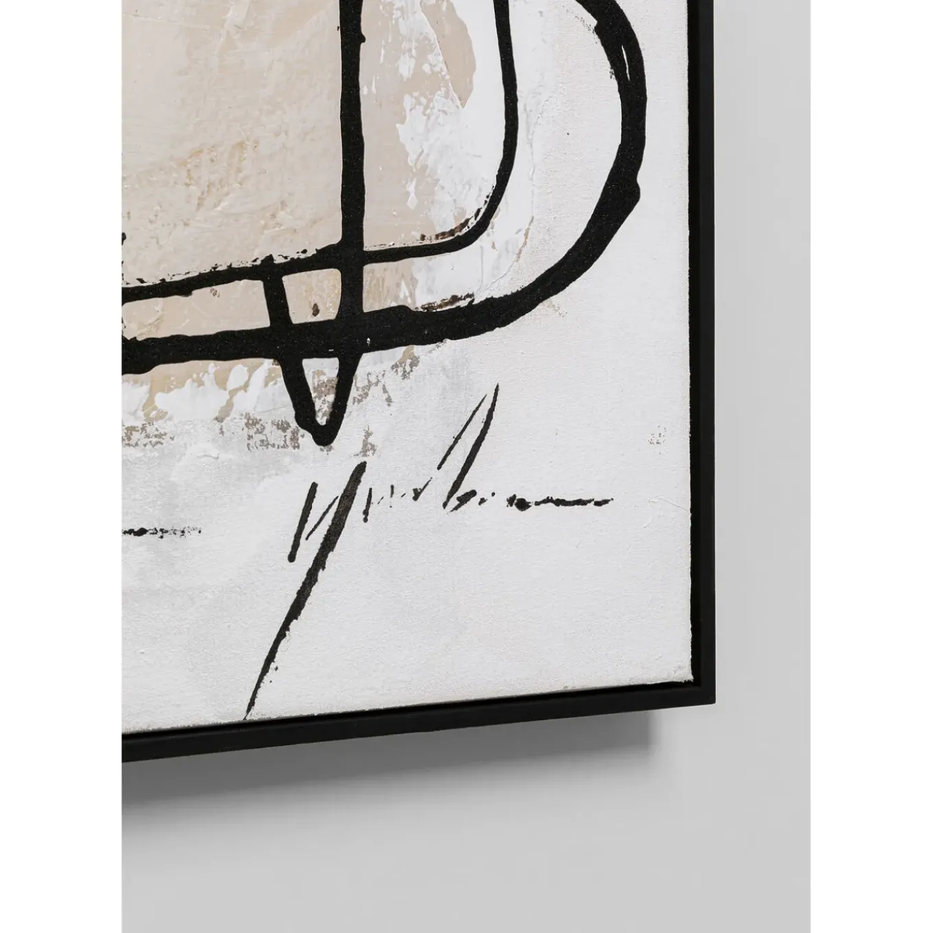 Tableau Encadre Dust Gris 100X100Cm
