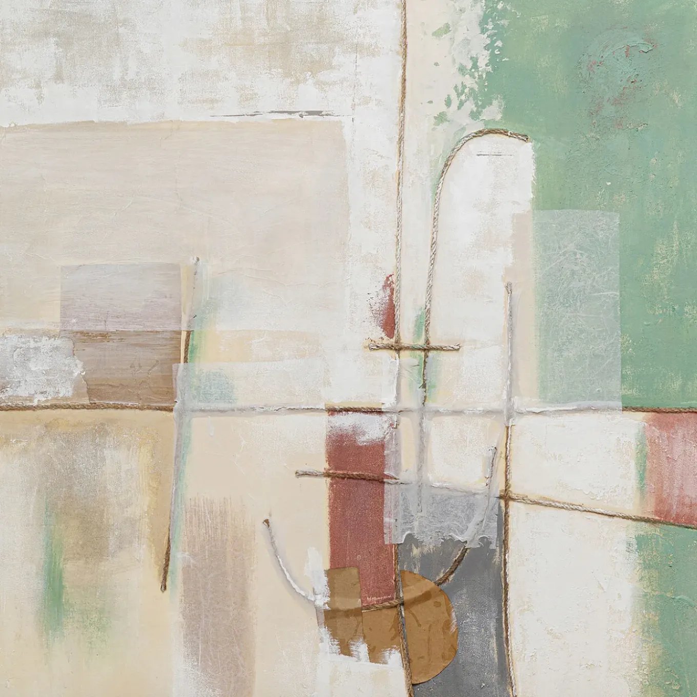 Tableau Encadre Dust Vert 120X120Cm
