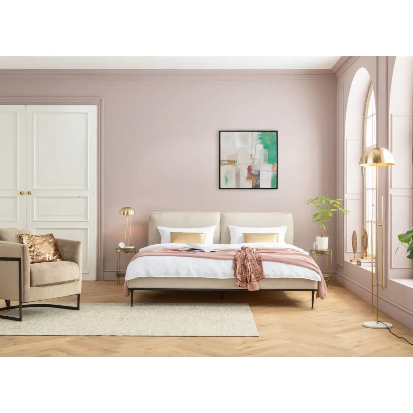 Tableau Encadre Dust Vert 120X120Cm