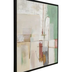 Tableau Encadre Dust Vert 120X120Cm