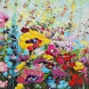 Tableau Encadre Flowery Meadow 100X100Cm