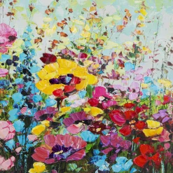 Tableau Encadre Flowery Meadow 100X100Cm