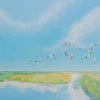 Tableau Encadre Flying Birds 120X120Cm
