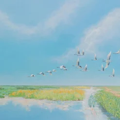Tableau Encadre Flying Birds 120X120Cm