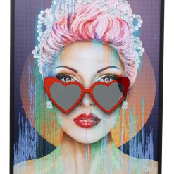 Tableau Encadre Heart Glasses 100X80Cm
