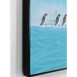 Tableau Encadre Walking Penguins 140X140Cm