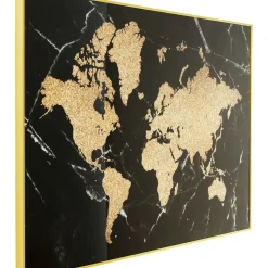 Tableau Encadre World Map 150X100Cm