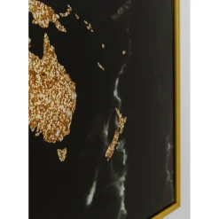 Tableau Encadre World Map 150X100Cm