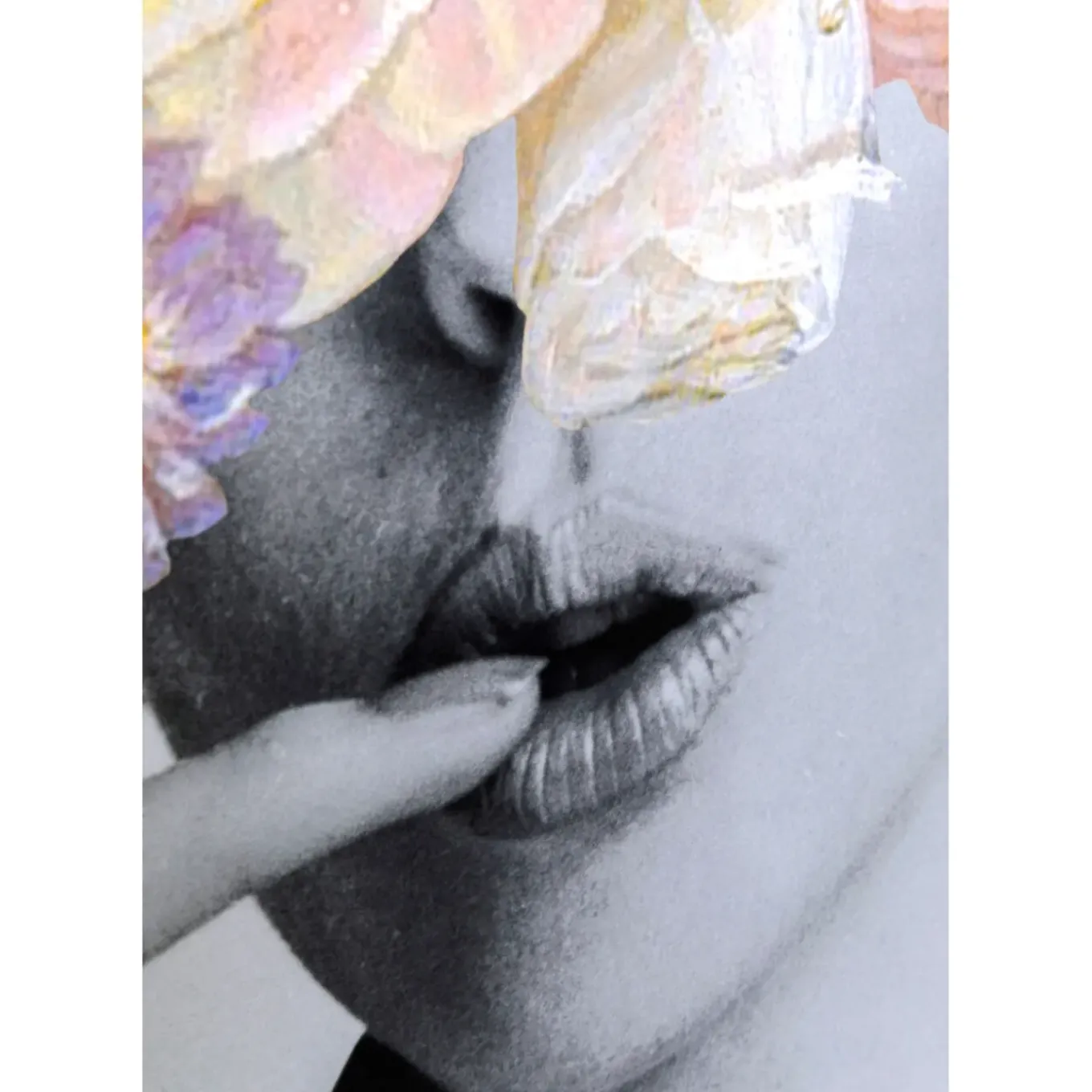 Tableau Frame Flower Lady Pastel 117X154Cm