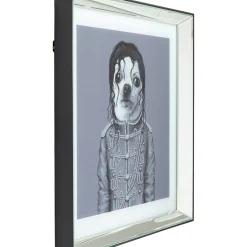Tableau Frame Mirror King Dog 60X60Cm