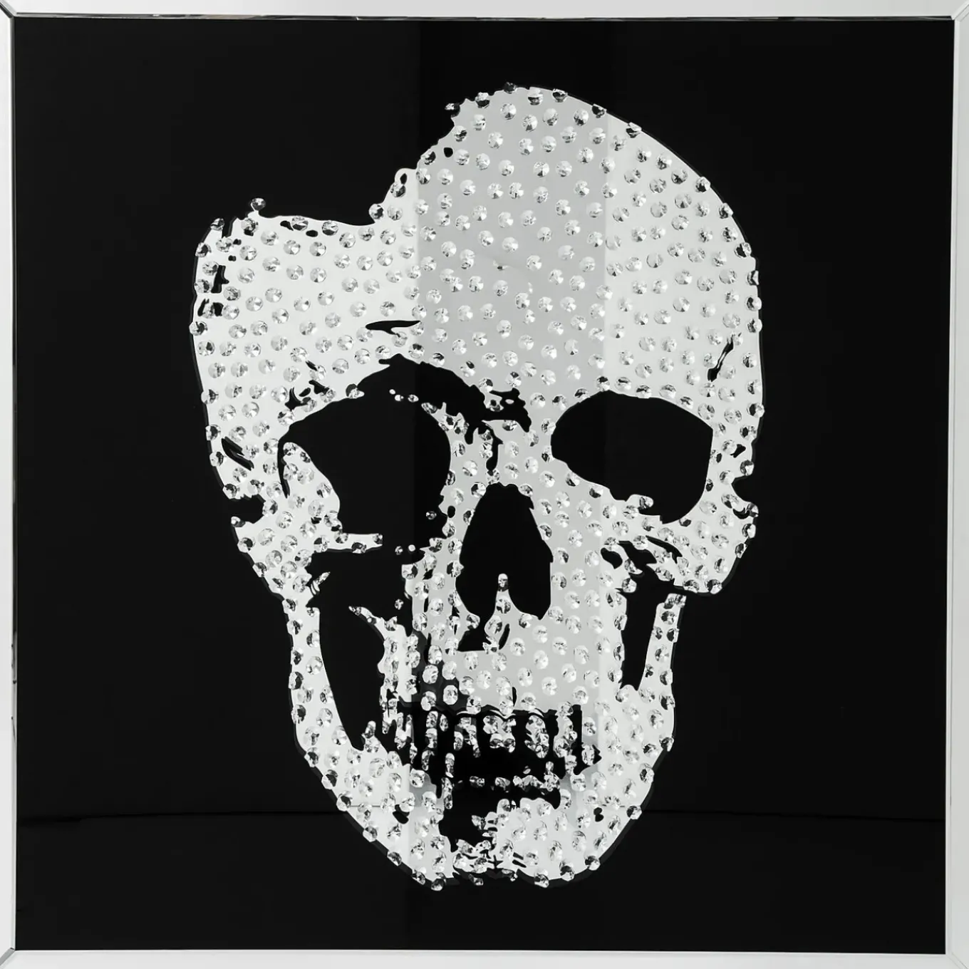 Tableau Frame Mirror Skull 100X100Cm