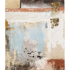 Tableau Sur Toile Art Splash Bleu 90X120Cm