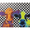 Tableau Sur Toile Colorful Cows 120X90Cm