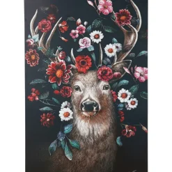 Tableau Sur Toile Deer In Flower 90X140Cm
