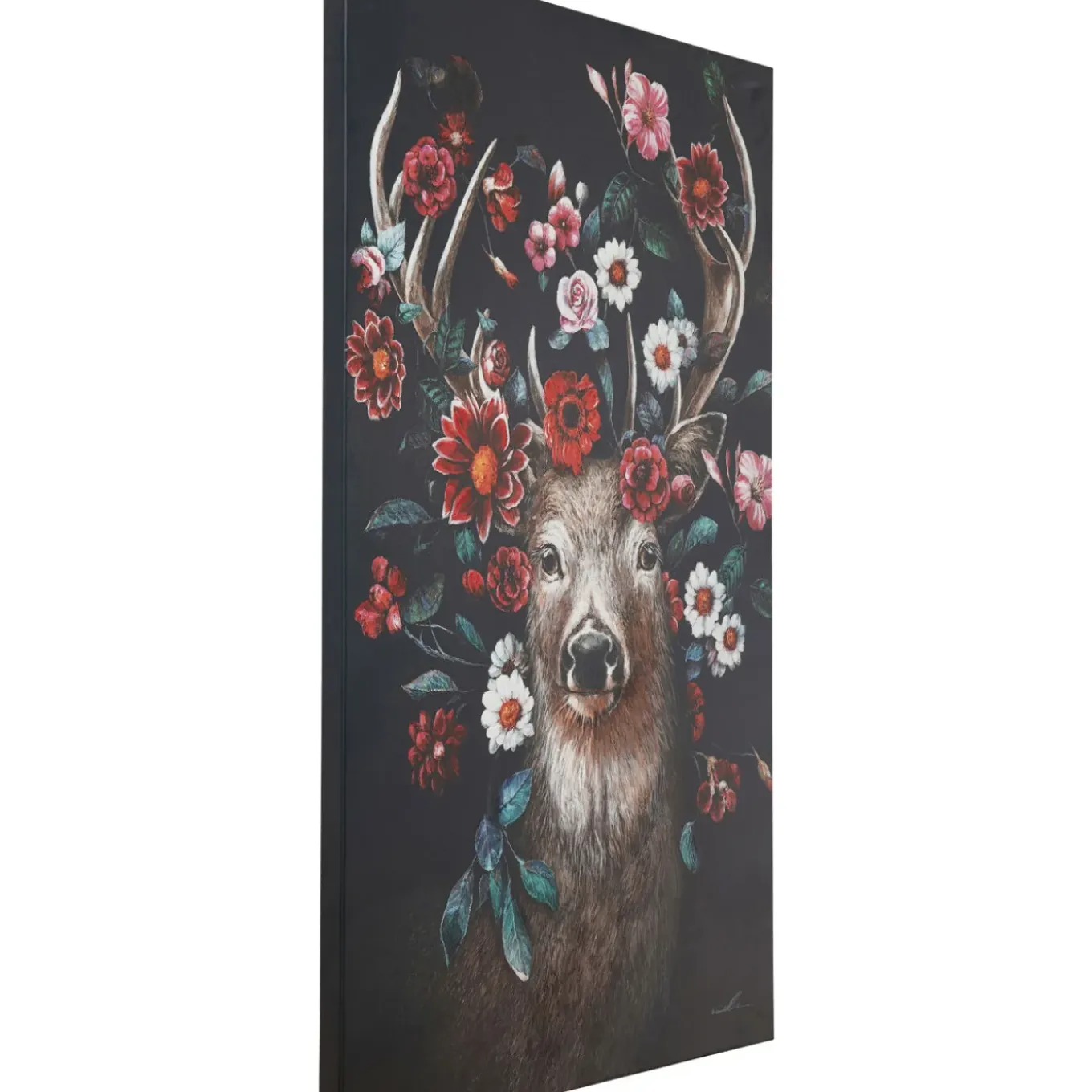Tableau Sur Toile Deer In Flower 90X140Cm