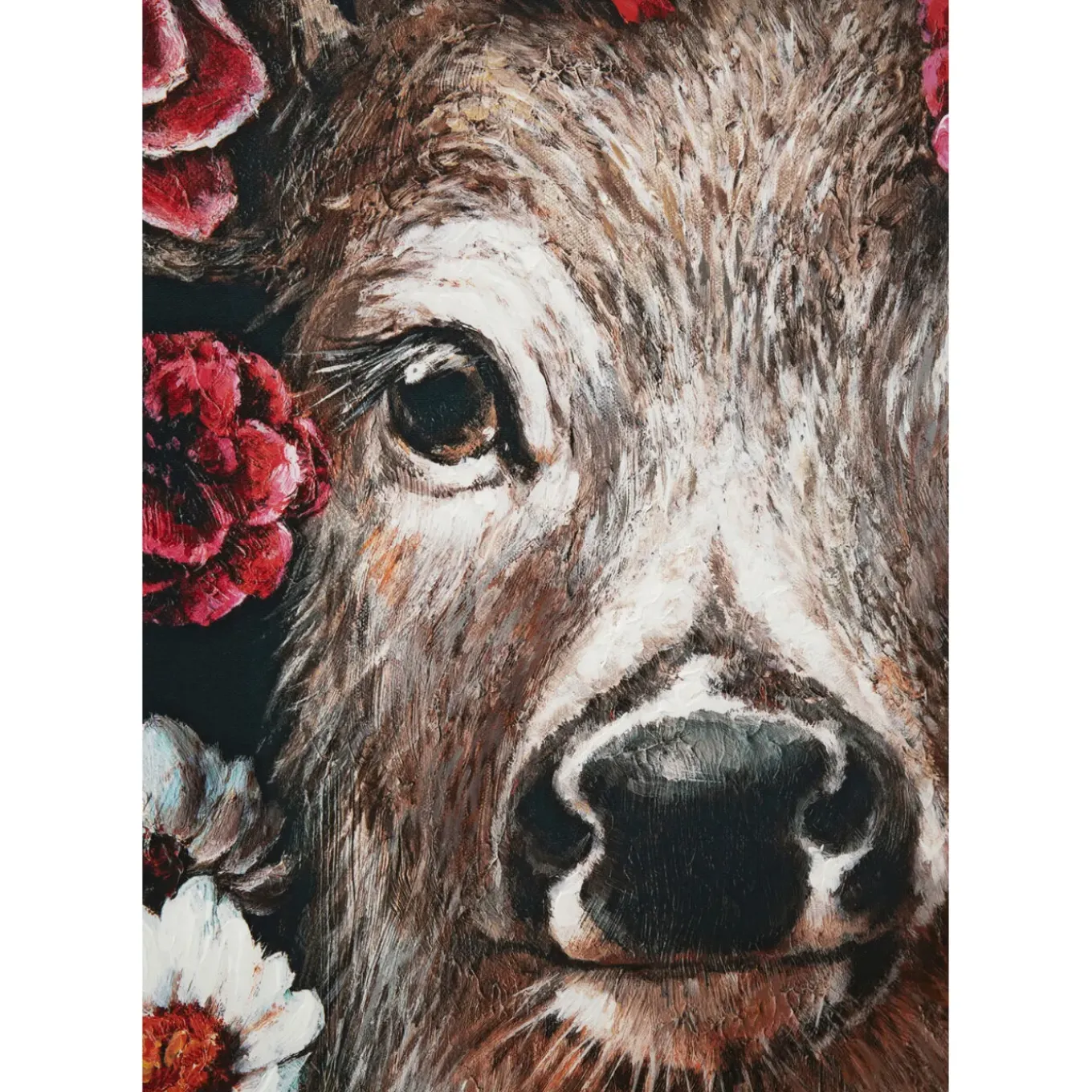 Tableau Sur Toile Deer In Flower 90X140Cm