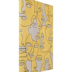 Tableau Sur Toile Faces 70X100Cm