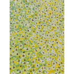 Tableau Sur Toile Flower Boat Vert Jaune 80X100Cm