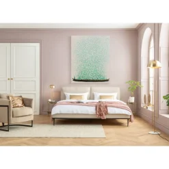 Tableau Sur Toile Flower Boat Beige Vert 120X160Cm