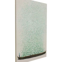 Tableau Sur Toile Flower Boat Beige Vert 120X160Cm