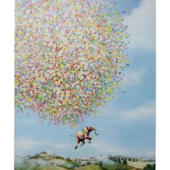 Tableau Sur Toile Flying Elephant In Day 80X100Cm