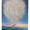 Tableau Sur Toile Flying Elephant At Night 80X100C