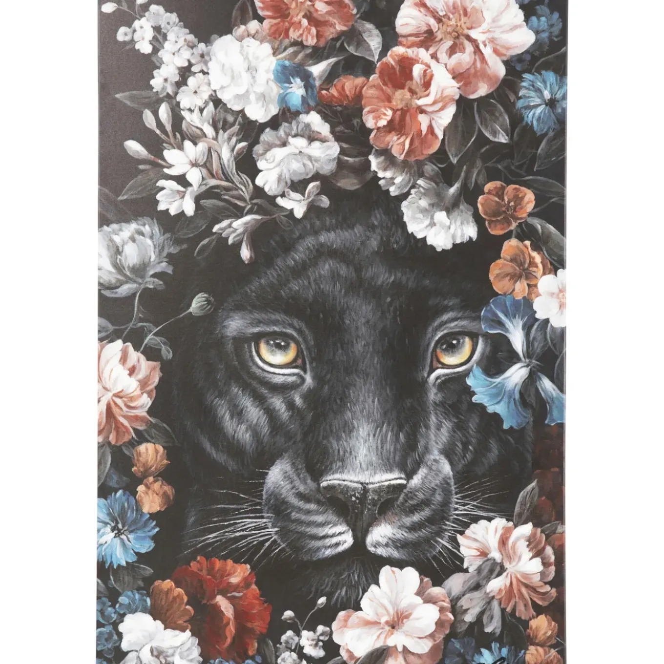 Tableau Sur Toile Night Leo In Flower 90X140Cm