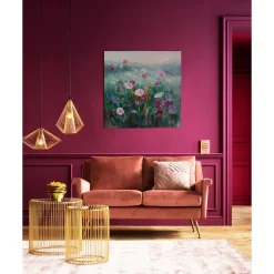 Tableau Sur Toile Pastell Flowers 120X120Cm