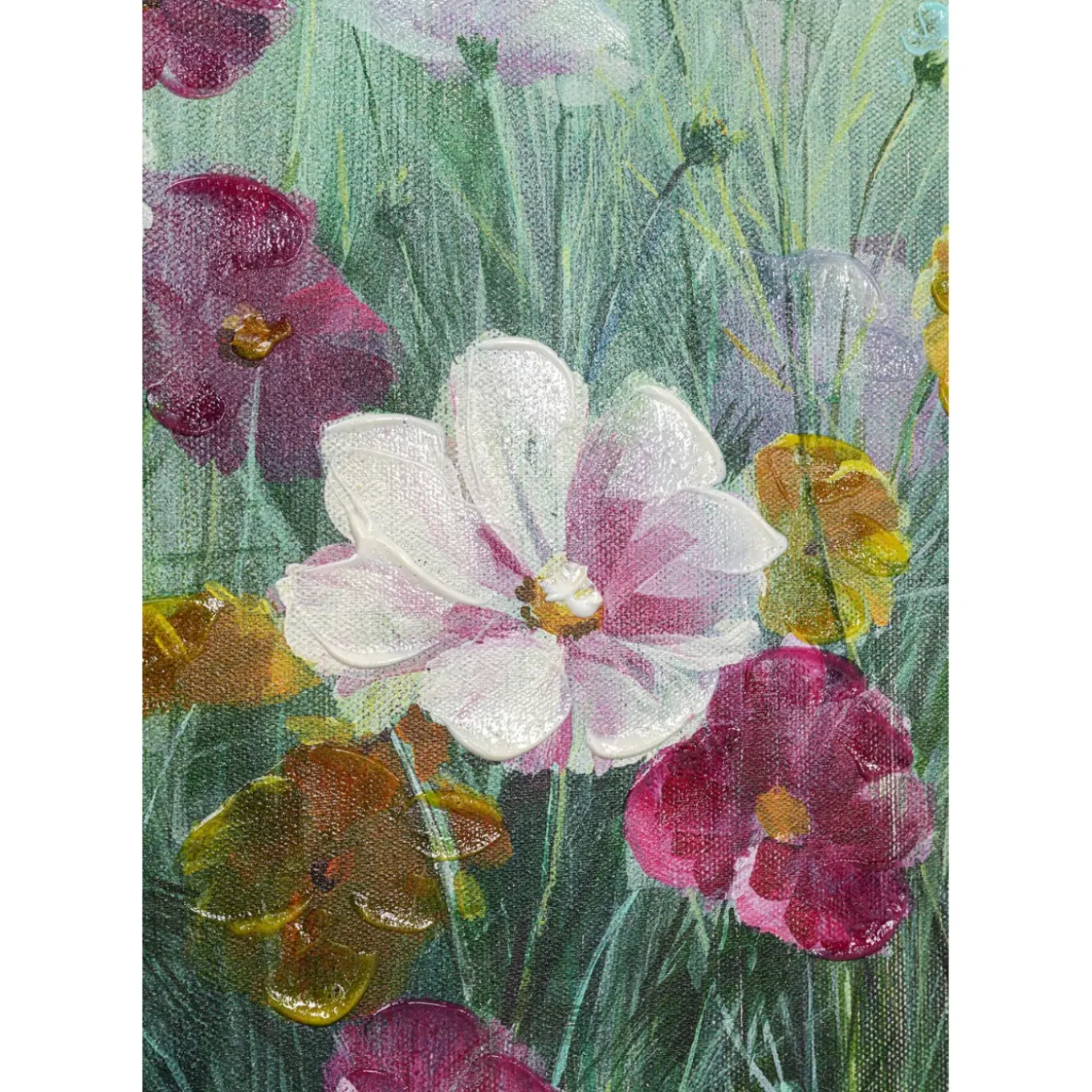 Tableau Sur Toile Pastell Flowers 120X120Cm