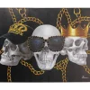 Tableau Sur Toile Skull Gang 120X90Cm