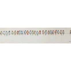 Tableau Touched Birds Meeting 150X30Cm