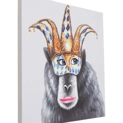 Tableau Touched Carnival Monkey 70X70Cm