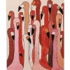 Tableau Touched Flamingo Meeting 90X120Cm