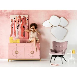 Tableau Touched Flamingo Meeting 90X120Cm