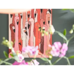 Tableau Touched Flamingo Meeting 90X120Cm