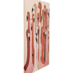Tableau Touched Flamingo Meeting 90X120Cm