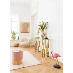Tableau Touched Flower Boat Dore-Fuchsia 80X100Cm