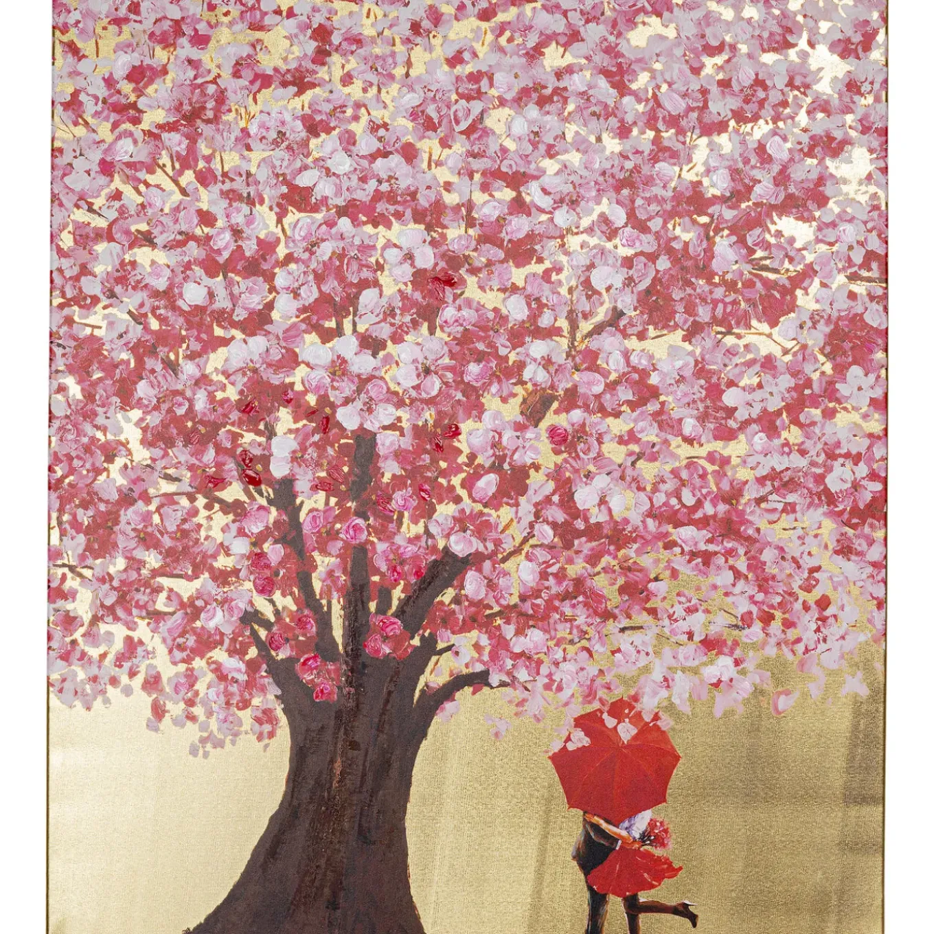 Tableau Touched Flower Couple Dore-Fuchsia 80X100C