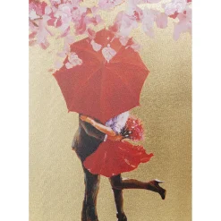Tableau Touched Flower Couple Dore-Fuchsia 80X100C